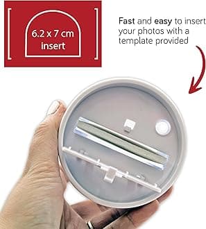 Adventa Personalised Snow Globe Photo Dome Shaker Ornament - Ho Ho Ho Design - Ideal Stocking Fillers, Personalised Gifts or Arts and Crafts Decorations (Multi)