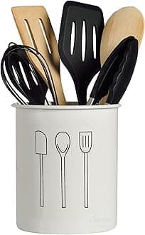 Spatula Holder for Kitchen, Ladle/Serving Spoon Stand for Kitchen- Cutlery Holder, Spoon Holder, Cutlery Stand (Ivory)