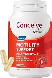 – Conceive Plus Men's Motility Support Supplement - Boost Sperm Quality & Count - Male Fertility Supplements for Hormonal Balance, Reproductive Health & Fertility, Ginseng, Zinc, CoQ10-60 Capsules
