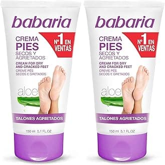 Babaria Dry Feet Cream - Absorbs Quickly to Instantly Soothe and Smooth - Deepest Hydrating Effect - Infused with Aloe Vera, Sweet Almond, and Shea Butter - Suitable for All Skin Types - 5.1 oz