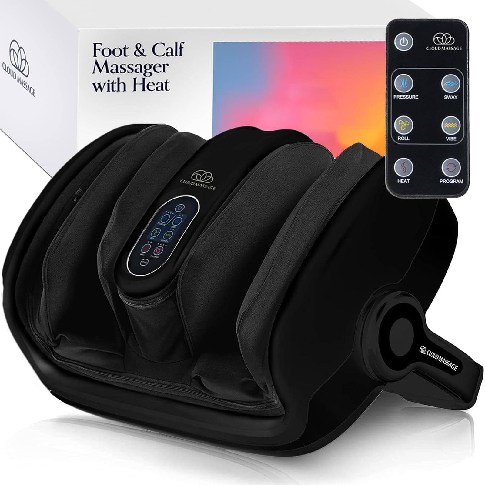 - Cloud Massage Shiatsu Foot Massager with Heat, Deep Kneading Therapy for Pain Relief, Circulation, Post-Activity Relaxation - Foot Massager for Plantar Fasciitis, and Arthritis Relief