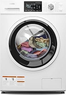 24" Front Load Washing Machine, 2.7 Cu. Ft., Space Saving Unit with 20-Minute Quick Wash, 12 Washing Cycles, Quiet Inverter Motor [White] [120V] (FLW-3CWH)