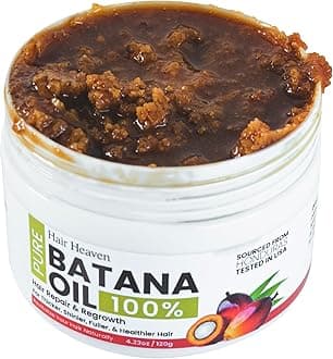 Hair Heaven 100% Unrefined Batana Oil from Honduras | 4.23 Ounce Jar | Dr Sebi Approved for Hair Growth | Thickens Hair and Prevents Hair Loss
