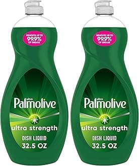 Palmolive Ultra Strength Liquid Dish Soap, Original Green, 32.5 Fluid Ounce (Pack of 2)