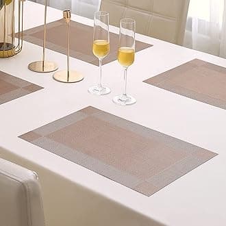 HOKIPO PVC Set of 4 Placemats for Dining Table - 45x30 cm (AR3264) Copper Brown