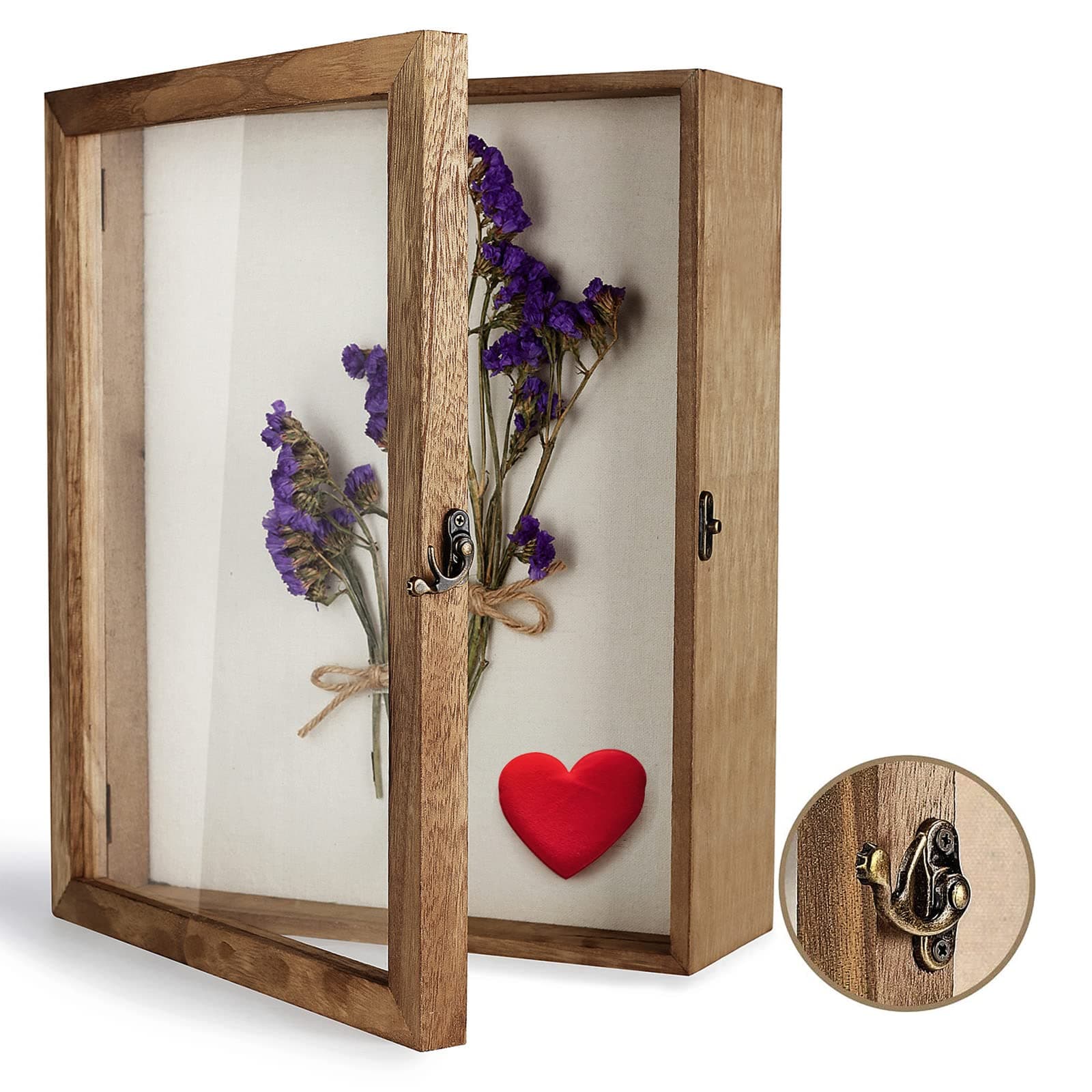 TJ.MOREE Shadow Box Display Case 11” x 14” Shadowbox Frame with Linen Back Memorabilia Bouquet Medals Photos Memory Box for Keepsakes