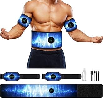 ABS Stimulator, Muscle Machine Workout Equipment, Ab Toning Belt Muscle Toner Fitness Training for Abdomen/Arm/Leg, Ab Trainer for Home Body Shape