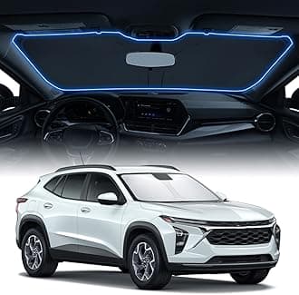 Windshield Sunshade for Trax 2024 2025 LS/1RS/LT/2RS/ACTIV Accessories Foldable Sun Shield Block UV Rays with Dual-Silver Coating Keeps Car Interior Cool& Protected