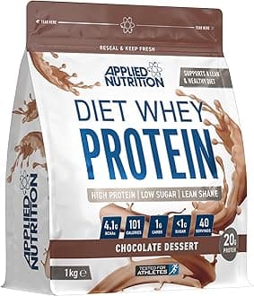Diet Whey - High Protein Powder Supplement, Low Carb & Sugar, for Weight Management with CLA, L Carnitine, Green Tea (1 Kg, Chocolate Dessert)