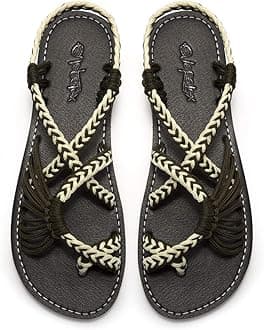 Everelax Women's Flat Sandals Strappy Sandals for Women,Beach Sandals women