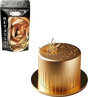 Confect Glistening Gold Sugar Paste, Edible Sugar Paste, Fondant for Cake Decoration, Edible Fondant Chefs Choice for Cake Decorating - 250 Gms