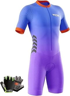 Men's Cycling Skinsuit,Triathlon Suit Men,Trisuit for Swimming, Cycling, Running, Duathlon