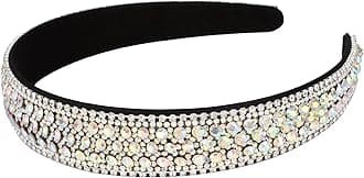 WecoeSilver Rhinestone Headband for Women and Girls, Colorful Bling Sparkly Crystal Diamond Hair Band, Formal Hair Accessories for Holiday Birthday Gift