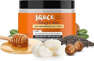 SAUCE BEAUTY Hair Mask, Honey Chia Smoothing Curl Mask for Dry Hair (10.5 Fl Oz) Hydrating, Anti Frizz Softener with Shea Butter, Honey & Chia for Naturally Curly, Wavy & Coily Hair Care