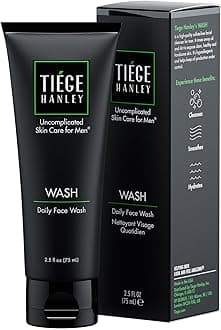 - Daily Face Wash for Men, Gentle Fragrance-Free Cleanser with Jojoba Oil, Aloe, & Vitamin B3, Hydrating Foaming Formula for Deep Clean, Gentle on Sensitive Skin, Men’s Skin Care, 2.5 Fl Oz