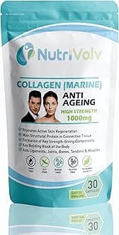 Collagen (Marine) 1000mg | 30 Capsules | Skin Anti Ageing Tissue Joints Bones