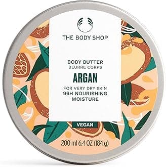 The Body Shop Argan Body Butter – Nourishing & Moisturizing Skincare for Very Dry Skin – Vegan – 6.75 oz