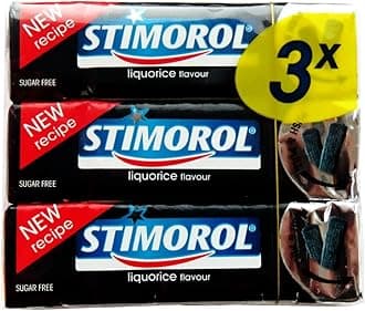 STIMOROL Chewing Gum: Licorice ( Pack of 3 )
