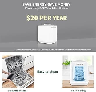 3.5L Electric Composter for Kitchen, Smart Compost Bin Outdoor/Indoor, Odorless/Auto-Cleaning/Low Noise/Intelligent LED Display, Turn Food Waste to Fertilizer, Compost Machine for Apartment Countertop