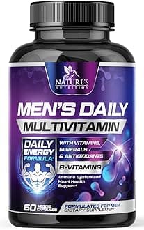 Multivitamin for Men - Advanced Supplement with Full-Spectrum Formula, Essential Vitamins A, C, D, E, & Zinc - High Potency B Vitamins Multi - Men’s Daily Multivitamins - Bottled in USA - 60 Capsules