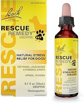Rescue Remedy Pet Dropper for Dogs - 20 mL - Stress & Tension Support for Dogs Natural Flower Essences - Sedative-Free, Homeopathic Liquid Formula - for All Breeds, Ages & Weights