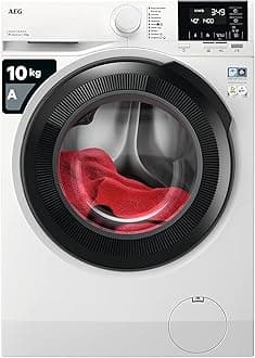 – AEG 6000 Series Washing Machine 10kg LFR61144B, 1400rpm, Reduce Time, Water and Energy by 30% with ProSense Technology, Hygiene Program, Customised Laundry Cycles with MixLoad, Energy Class A