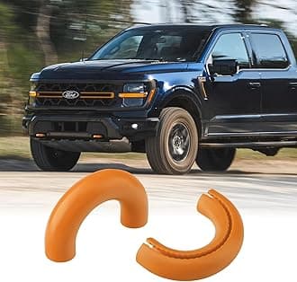 Tow Hooks Covers for Ford F150 2004-2024 Bronco Base/Big Bend/Outer Banks 2021-2024 Compatible with Toyota Tundra Accessories 2017-2021 (Tremor Orange)