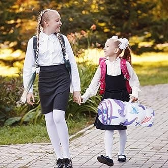 PRIMLECT Nap Mat- Toddler Nap Mat with Pillow & Fleece Blanket- 55''*23''*2'' Nap Mat for Toddlers- Nap Mats for Preschool, Daycare