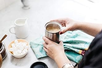 PRESSE by Bobble French Coffee Press And Insulated Stainless Steel Travel Tumbler for On-The-Go Brewing - 13 oz (Brown)