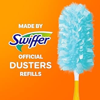 Swiffer Dusters Refill for Cleaning, Made by SWIFFER, Feather & Microfiber Duster Disposable Alternative, for Dusting Furniture, Blinds, Ceiling Fans, Walls, Helps Remove Allergens, Unscented, 18ct​