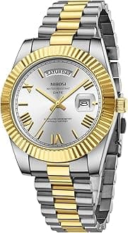 Men Watches Analog Quartz Stainless Steel Rose Gold Silver Watches for Men Waterproof Business Classic Desiger Wrist Watch with Day Date