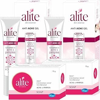 Alite Anti-Blemish Skincare Kit | 2% Salicylic Acid Spot Gel (2x15g) + Deep Cleansing Soap (2x75g) | With Tea Tree Oil & Vitamin E | Clears Pores, Fights Breakouts & Nourishes Skin | Unisex Combo