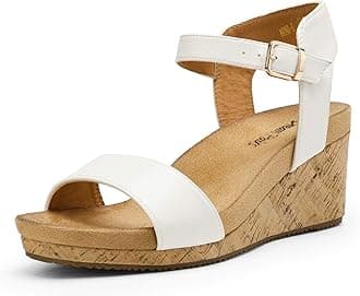 DREAM PAIRSWomen's Open Toe Buckle Ankle Strap Platform Wedge Sandals
