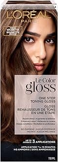 L'Oreal Paris Le Color One Step Toning Hair Gloss, Rich Brunette, 4 Ounce