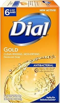Dial Gold Antibacterial Bar Soap - Six 4 oz Bars per Pack. (1 pack)