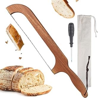 - Sourdough Bread Knife,Bread Cutter, 15.7'' Serrated Bread Knife for Homemade Bread with Reliable Sourdough Crafting, Ergonomic Handler, Premium Sharpness Blade (Original Wood)