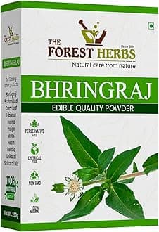 The Forest Herbs Natural Care From Nature Bhringraj Powder for Hair Growth - 200Gms | Good for Hair Pack, Hair Oil | Preservative Free, 1 Count