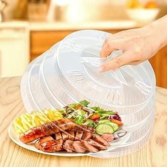 Layron Large Microwave Splatter Cover for Food 11.8 inch,High Transparent Silicone Microwave Cover, Microwave Food Cover BPA Free Non Toxic Collapsible Microwave Plate Cover- Transparent