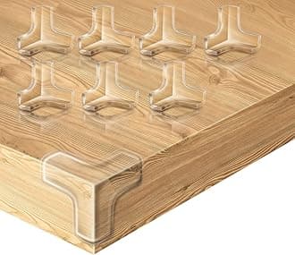 20 Pack Corner Protectors, Clear Corner Guards Table Edge Protectors, Baby Safety Corner Bumpers Covers, Furniture & Sharp Corner Baby Proofing, T-Shaped