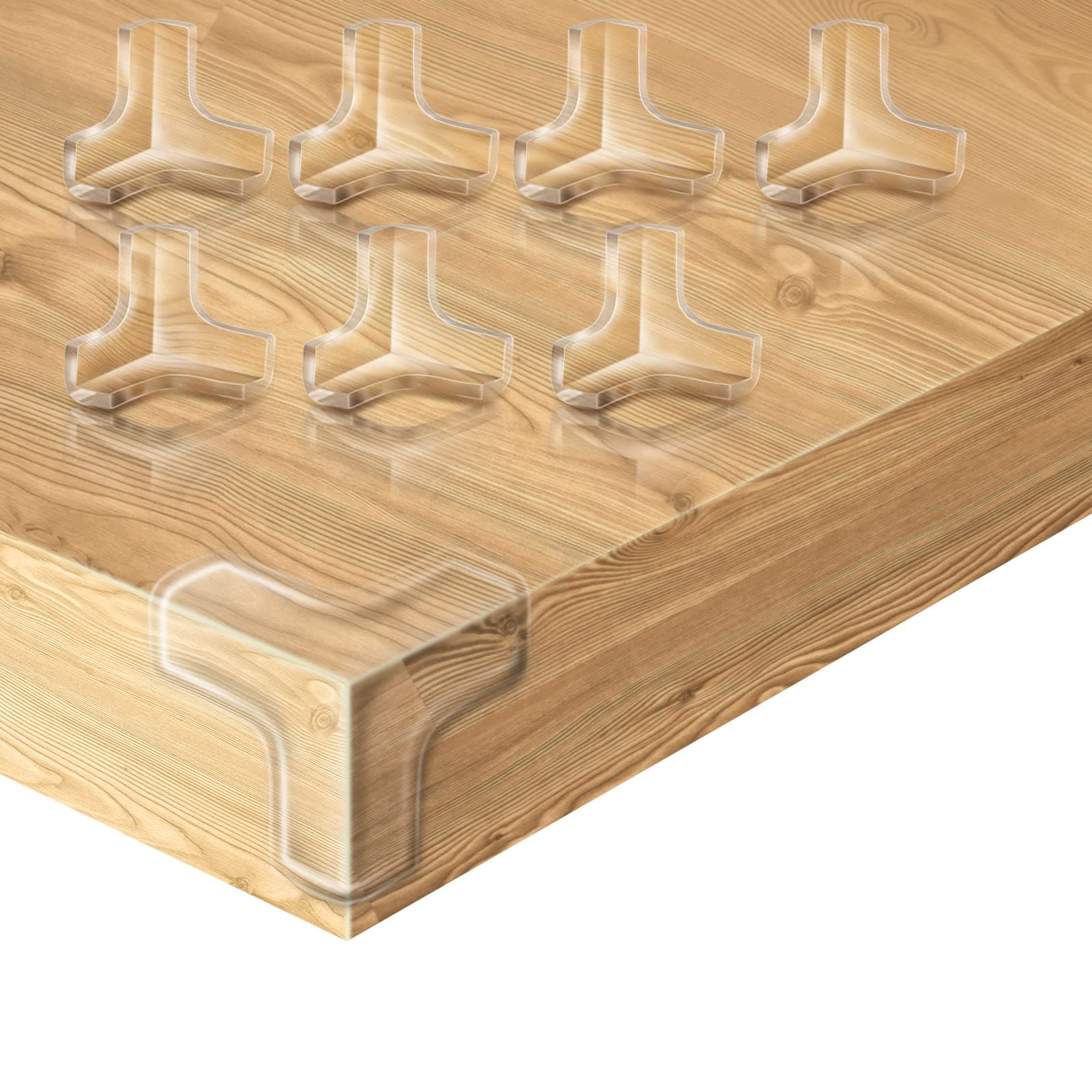 20 Pack Corner Protectors, Clear Corner Guards Table Edge Protectors, Baby Safety Corner Bumpers Covers, Furniture & Sharp Corner Baby Proofing, T-Shaped