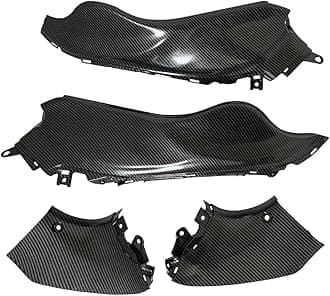 Carbon Fiber Look Frame Front Side Cover Infill Panel Trims Fairing Cowl Compatible with Suzuki GSXR1300 Hayabusa 2008-2020, RTF34F, Black