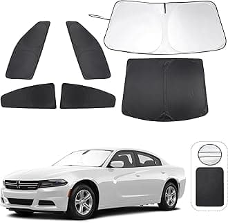 TINGLU Window Shades for Dodge Charger 2011-2023 Accessories Car Side Full Windows Cover Camping Rear Windshield Sun Shade Sun UV Rays Privacy Protection 6PCS