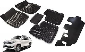 Auto Addict 3D Mats CAR Black Color for Toyota Fortuner Old (2008-2015)