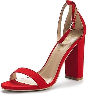 DREAM PAIRS Women's Hi-Chunk High Heel Pump Sandals