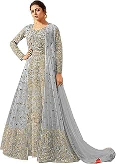 Delisa Indian/Pakistani Bollywood Party Wear Long Anarkali Gown for Womens LT NNew (Sky Blue, XX-LARGE-46)