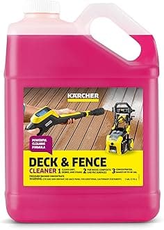 Kärcher Wood Fence & Deck Cleaner, Removes Dirt and Grime from Wood, Composite, and PVC, Highly Concentrated, Makes up to 40 gal of Cleaner, Residue Free