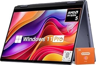 Dellinspiron 14 2-in-1 Laptop, AMD R5 8640HS (Up to 4.9 GHz), 14" Full HD+ Touch Screen, Radeon Graphics, 32 GB DDR5, 1 TB SSD, Fingerprint, Microsoft Copilot, Windows 11 Pro w/RH-Accessories