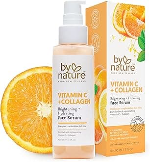 From New Zealand | Vitamin C + Collagen - Brightening + Hydrating - Face Serum | Vegan Formula with Turmeric Extract | 90mL