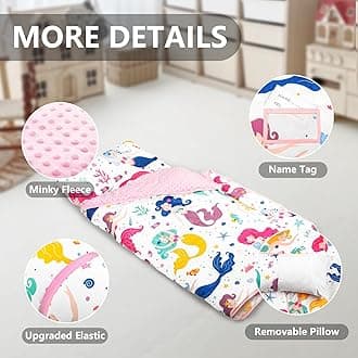 PRIMLECT Toddler Nap Mat - 55''*35''*3'' Nap Mat for Toddlers - Nap Mats for Preschool, Daycare