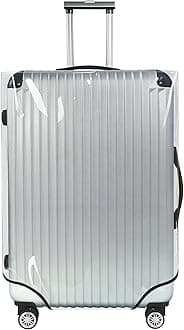 Explore LandTravel Luggage Cover Air Approve Suitcase Protector Fits 18-32 Inches Case, Clear PVC, L